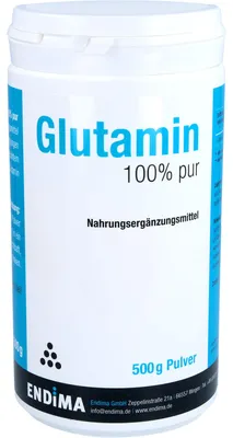 Zdjęcie produktu dla ENDIMA Glutamina 100% czysty proszek, 500 g proszku