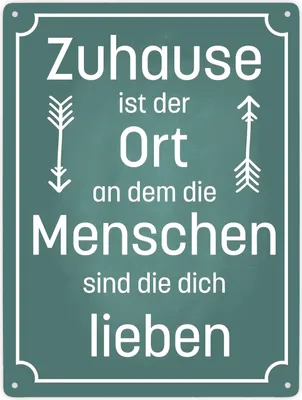 Produktbild von Metallschild XXL in 28x38 cm mit schönem Spruch über das Zuhause für das