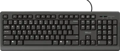 Obrázok produktu pre Trust Primo, Plná veľkosť (100 %), Kábel, USB, Membránový spínač kláves, QWERTY, Čierna