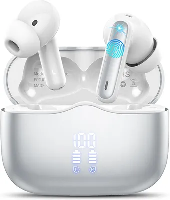 Produktbild von Bluetooth 5.4 Kopfhörer 2026 Kabellos In-Ear, 40 Std Akkulaufzeit, 4 ENC Noise Cancelling Mics, IP7 Wasserdicht, 3D Bass, HiFi Stereo, USB-C
