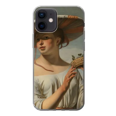 Produktbild von MuchoWow® Handyhülle Schutzhülle Hülle für iPhone 12 Mädchen mit breitem Hut - Gemälde von Cäsar Boëtius van Everdingen Silikon Softcase Handy Hülle - Schutzhülle