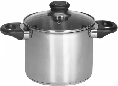 Produktbild von Krüger 102-024DE Gemüsetopf 24cm DENVER Edelstahl, mit Glasdeckel, silber (1 Stück)