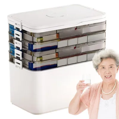 Productafbeelding van Transparante Opbergdoos met Handvatten voor Medische Benodigdheden