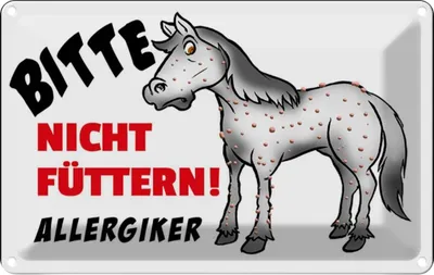 Produktbild von vianmo Blechschild 12x18 cm Bitte nicht füttern Pferd Warnschild Hinweisschild Sicherheit Vorsicht