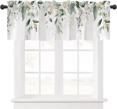 Productafbeelding van Paneel Keuken Gordijnen Café Bistro Bloemen Korte Gordijnen Keuken Slaapkamer Woonkamer Balkon Badkamer - Donkerblauw