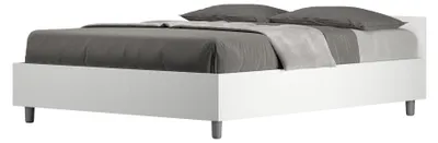 Immagine prodotto di Letto Matrimoniale Francese 140x200 cm con Rete Nuamo Bianco Frassino