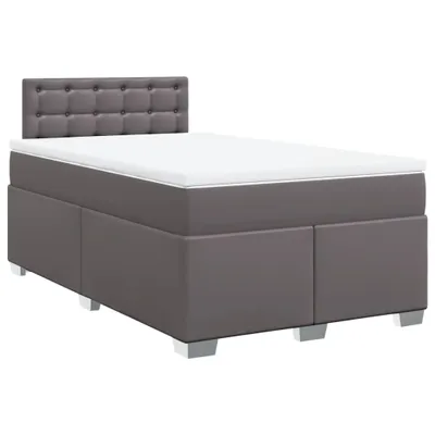 Productafbeelding van vidaXL Boxspringbed met matras, grijs, 120x190 cm, kunstleer