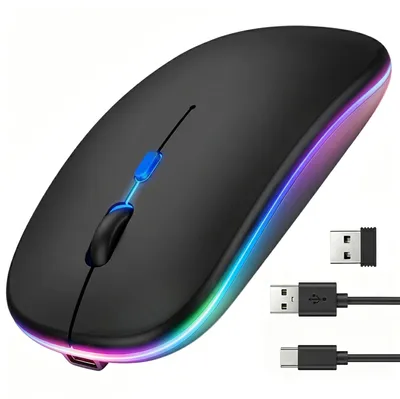Obrázok produktu pre Bluetoothová myš pre notebook, bezdrôtová myš s možnosťou nabíjania, optická, 2400 MHz