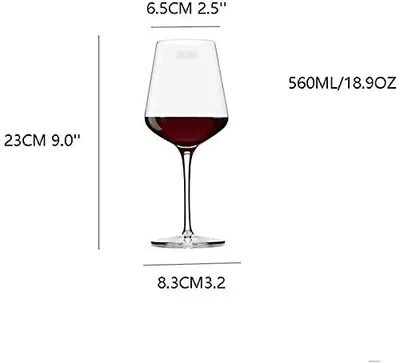 Imagen del producto de Exquisitos vasos de vino, fabricados con cristal de alta calidad, juego de 4 unidades, caja de regalo para cualquier ocasión, copas de vino tinto sopladas a mano (color: B) (F)