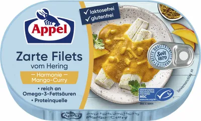 Immagine prodotto di Filetti di aringa tenera Appel harmony mango curry (barattolo da 200 g)