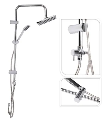 Image de Garniture de douche sans mitigeur mural DÉ chrome
