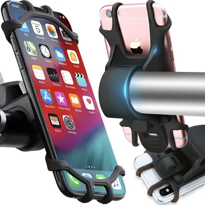 Produktbild von Uchwyt rowerowy na telefon komórkowy Uniwersalny uchwyt rowerowy na smartfon Uchwyt na kierownicę do telefonu komórkowego Obrotowy o 360 ° Czarny motocykl iPhone Samsung Anti-Shock Retoo