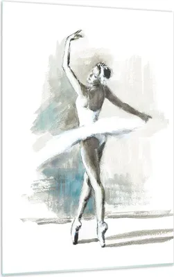 Produktbild von Bilder auf glas - Einteilig - Ballerina Tanz Frau - 50x70cm - Glasbilder - Wandbilder - Bilder - zum Aufhängen bereit - Wanddekoration aus Glas - Glas Bilder - Wandbild auf Glas - GPA50x70-4953