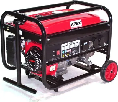 Produktbild von 06262 Benzin Stromerzeuger 3000 mit Fahrwerk Generator Notstromaggregat fahrbar