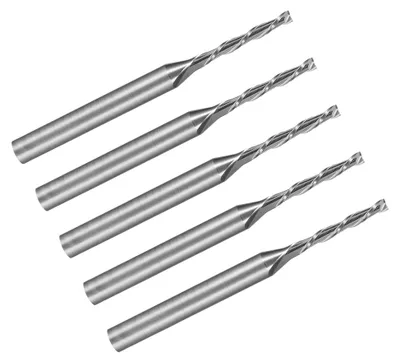 Produktbild von Spiralfräser mit 1/8" Schaft, 1,5 mm x 12 mm, Vollhartmetall, 2 Schneiden, 5 Stück