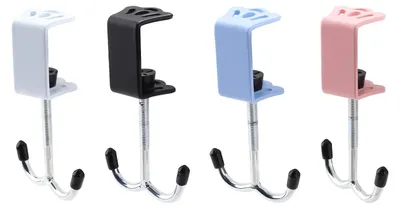 Produktbild von Solidchoice – 4 Stück verstellbare Ablagehaken für Untertischmontage
