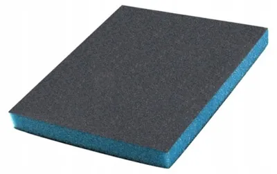Produktbild von Schleifkissen auf einem Schwamm für die Restaurierung von Leder Leather Expert LE-19-AP