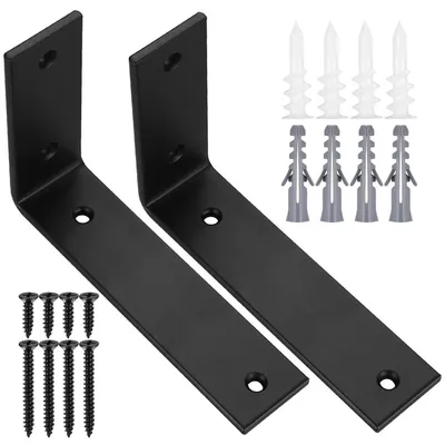 Produktbild von Regalwinkel Schwarz 90 Grad 2 Stück 150x100x38mm Eisen