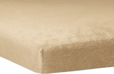 Produktbild von Traumschlaf Flausch Biber Topper Spannbettlaken 120x200 cm - 130x200 cm sand