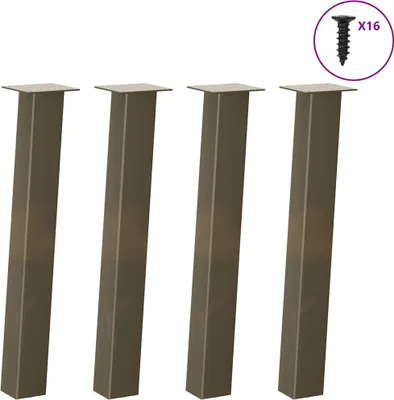 Produktbild von Möbel Couchtischbeine 4 Stk. Naturstahl 72 cm Stahl - Tischbeine 4012507