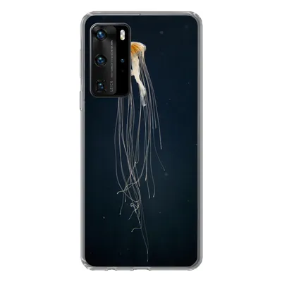 Produktbild von MuchoWow® Handyhülle Schutzhülle Hülle für Huawei P40 Pro Qualle - Meerestier - Tentakel Silikon Softcase Handy Hülle - Schutz