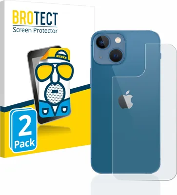 Produktbild von 2x BROTECT Schutzfolie für Apple iPhone 13 mini (Rückseite) Displayschutz Displayschutzfolie Folie Matt Entspiegelungsfolie