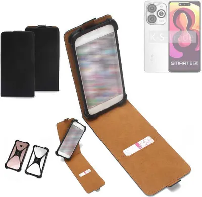Produktbild von K-S-Trade Handyhülle Schutzhülle kompatibel mit Infinix Smart 8 India Hülle Case Cover Flip Style Bumper schwarz 1x
