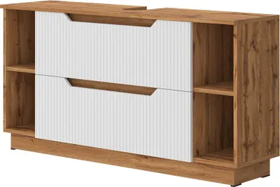 Produktbild von Waschbeckenunterschrank Vicco Lotta Weiß 119.2 x 62.5 cm mit 2 Schubladen, Model 58674
