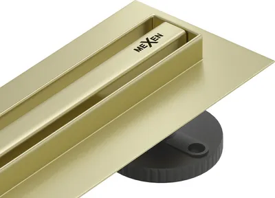Zdjęcie produktu dla Mexen Flat 360° Slim odpływ liniowy obrotowy 100 cm, złoty szczotkowany - 1A41100