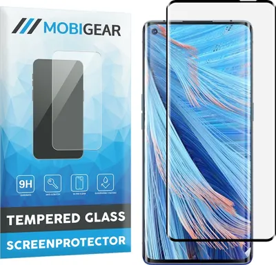 Produktbild von Mobigear Curved  OPPO Find X2 Neo Panzerglas Gehärtetes Glas Displayschutz - Hüllenfreundlich - Schwarz