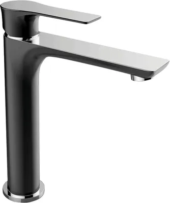 Immagine prodotto di Miscelatore per lavabo da appoggio di design con tappo click-clack nero