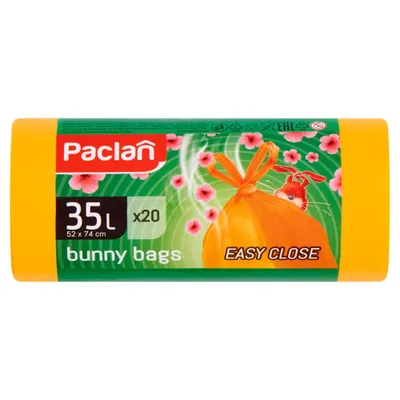 Immagine prodotto di PACLAN BUNNY BAGS fodere per bidoni / sacchi per rifiuti / fodere per bidoni 35 l 20 pezzi
