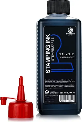 Immagine prodotto di Inchiostro per timbri e timbri autoinchiostranti senza olio, blu 250 ml