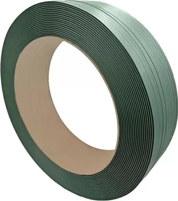 Produktbild von PET-Umreifungsband 15,5 x 0,80 mm, grün, geprägt.