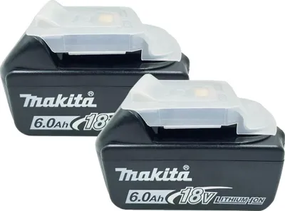 Zdjęcie produktu dla Akumulator litowo-jonowy, pojemność 6000 mAh, napięcie 18 V, 2STK 60 Ah