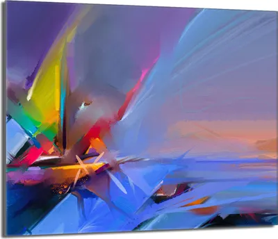 Produktbild von Herdabdeckplatte 60x52 Glaskeramikkochfeld Abdeckung Spritzschutz Glasplatte Deko Schneidebrett, Abstraktion Bunt