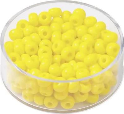 Produktbild von KNORR PRANDELL 213102041 Böhmische Rocailles Ø 5 mm Glas zitronengelb