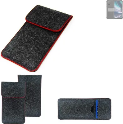 Produktbild von K-S-Trade Handy Schutz Hülle kompatibel mit UMIDIGI Bison X20 Schutzhülle Handyhülle Filztasche Pouch Tasche Case Sleeve Filzhülle dunkelgrau