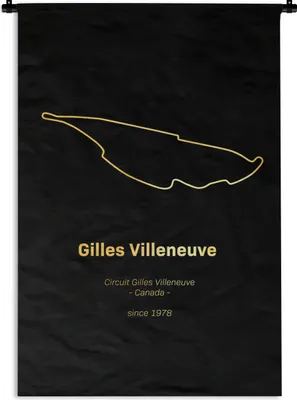 Produktbild von MuchoWow® Wandteppich Wandbehang Kanada - Formel 1 - Rennstrecke 60x90 cm Tapisserie Dekoration Wandtuch - Foto-Teppich - Abwaschbar