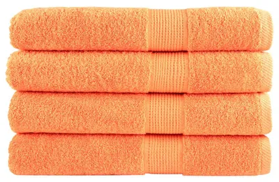 Image de vidaXL Serviettes de sauna premium SOLUND 4 pcs. Orange 80x200 cm 600 g/m