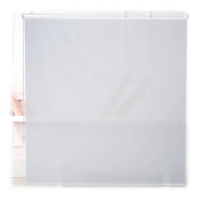 Produktbild von Relaxdays Duschrollo, 160x240 cm, Seilzugrollo für Dusche & Badewanne, Decke & Fenster, Badrollo wasserabweisend, weiß