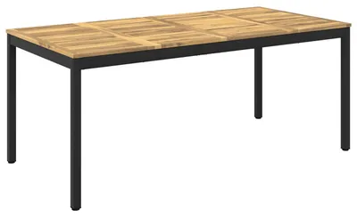 Immagine prodotto di vidaXL Tavolo da giardino bianco e nero, 147 x 88,5 x 75 cm