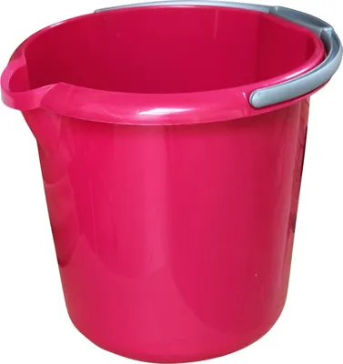 Produktbild von Putzeimer Set - 5 Stück mit Ausguss und Skala, 5 Liter - Eimer rund, Wassereimer Kunststoff, Haushaltseimer Plastik - verschiedene Farben Farbe:pink