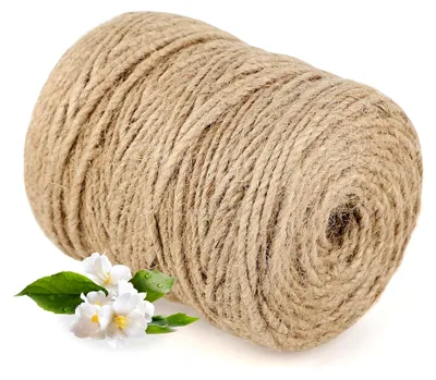 Produktbild von Juteschnur 3 mm Dick, 100 m Rolle – Bindfaden für Garten und Handwerk, natürliche Farbe, geeignet für vielseitige Anwendungen.