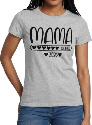 Produktbild von Spreadshirt Mama 2026 loading Frauen T-Shirt, XXL, Grau meliert