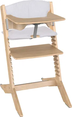 Produktbild von GEUTHER NALA Hochstuhl inkl. Tisch & Sitzkissen Natur | Mitwachsend ab Geburt | Holz | Werkzeuglos | DIN EN 14988:2017 | Bis 90 kg