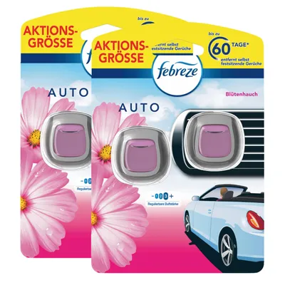 Produktbild von Febreze Auto Lufterfrischer Blütenhauch 2x2ml - Raumduft (2er Pack)