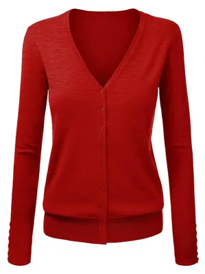 Productafbeelding van Lichtgewicht Gebreide Cardigan met V-hals voor Dames