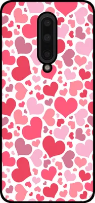 Produktbild von Smartphonica Handyhülle Geeignet für  OnePlus 8 mit Herzen Print - Herzen Design TPU Backcover Case - Kinder  Fall mit Herzen Design