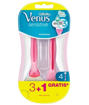 Image de Venus Gillette Sensitive rasoir féminin jetable, 3 + 1 rasoirs